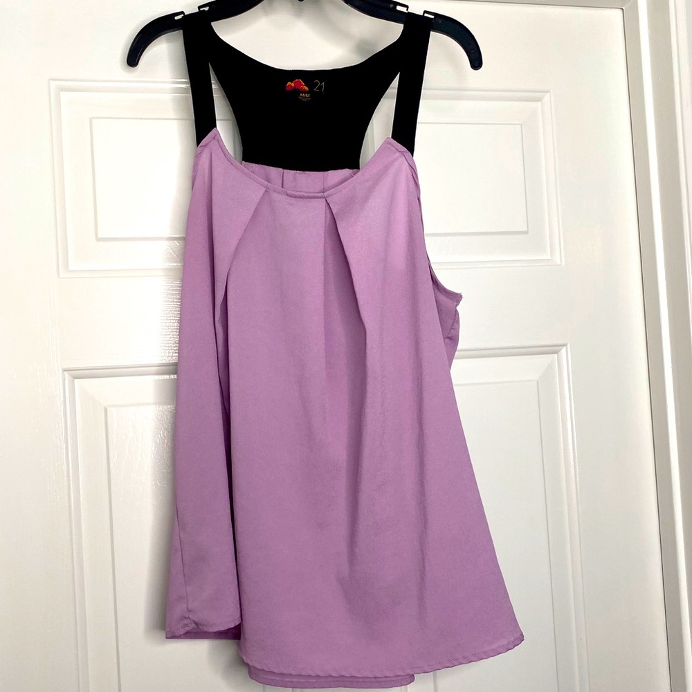 Lavender & Black Tank Top